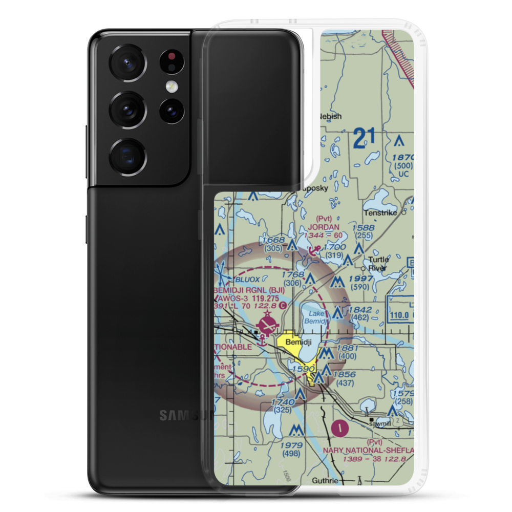 Jordan Seaplane Base (MN05) VFR Sectional Samsung Case Samsung Galaxy S21 Ultra model shown