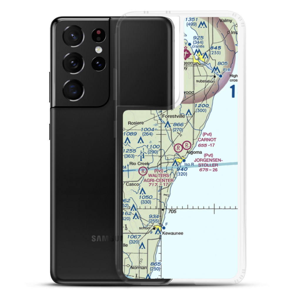 Jorgensen - Stoller Airport (1WI8) VFR Sectional Samsung Case Samsung Galaxy S21 Ultra model shown