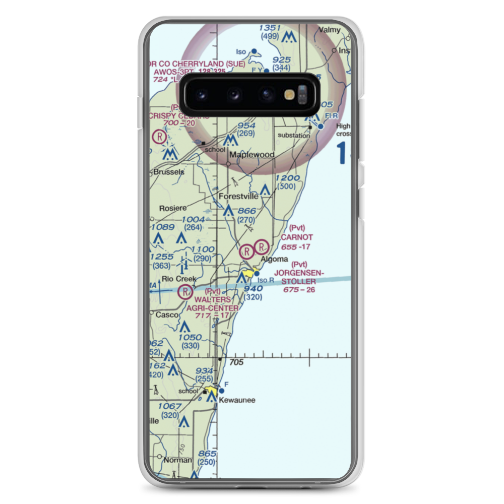 Jorgensen - Stoller Airport (1WI8) VFR Sectional Samsung Case Samsung Galaxy S10+ model shown
