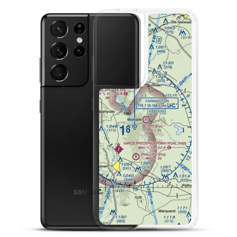 Joseph Scott Airport (MU22) VFR Sectional Samsung Case Samsung Galaxy S21 Ultra model shown