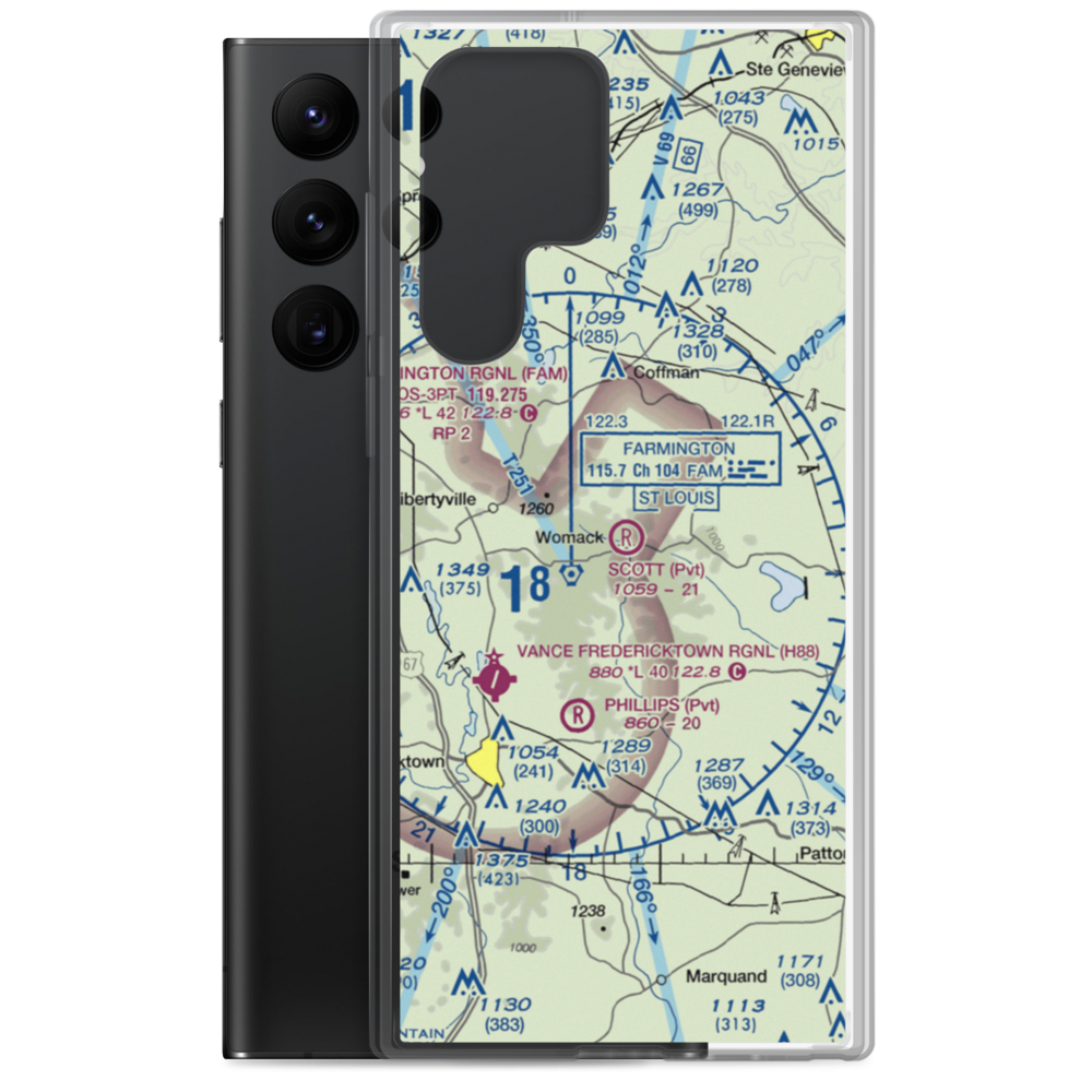 Joseph Scott Airport (MU22) VFR Sectional Samsung Case Samsung Galaxy S22 Ultra model shown