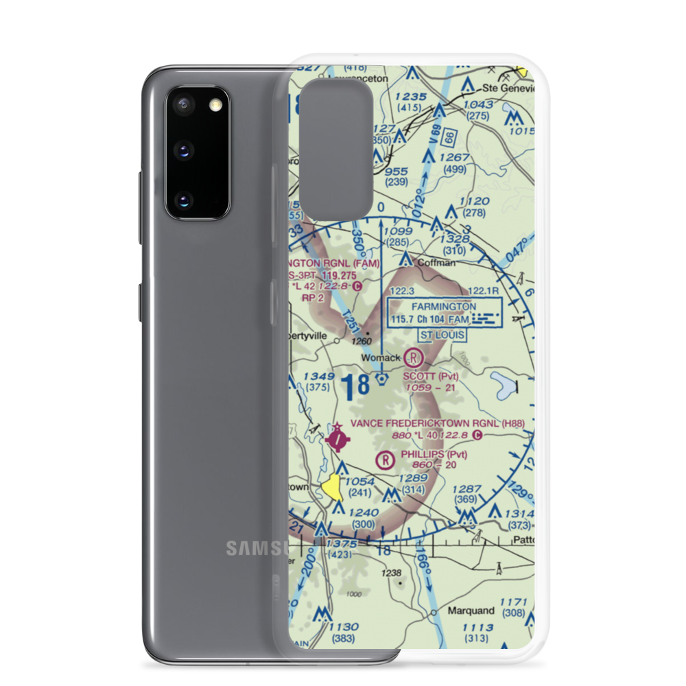 Joseph Scott Airport (MU22) VFR Sectional Samsung Case Samsung Galaxy S20 model shown