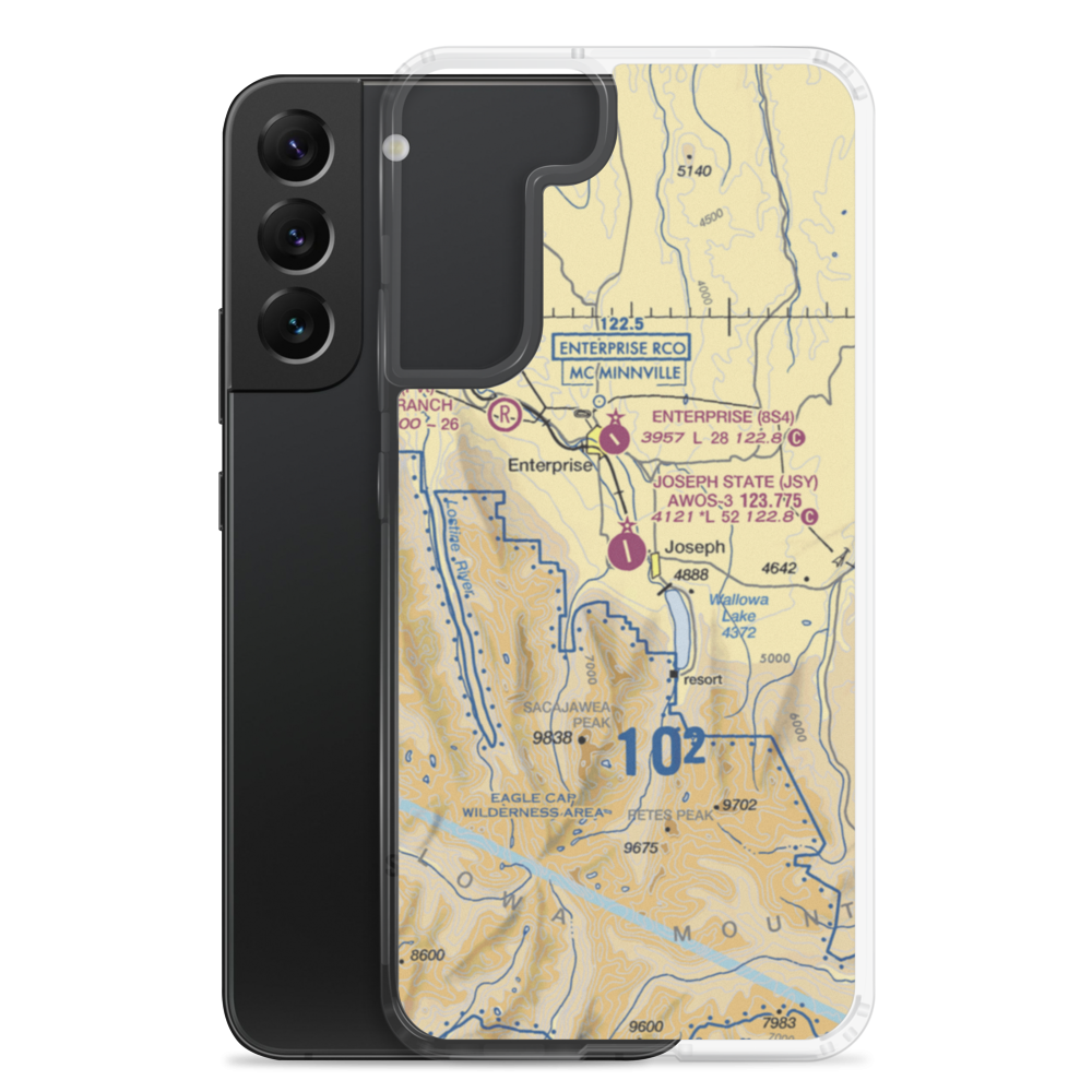Joseph State Airport (JSY) VFR Sectional Samsung Case Samsung Galaxy S22 Plus model shown