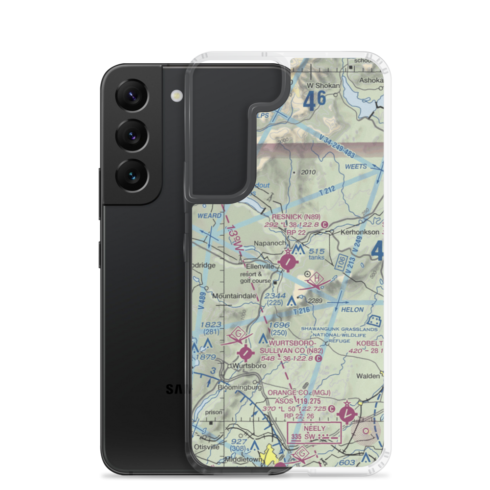 Joseph Y Resnick Airport (N89) VFR Sectional Samsung Case Samsung Galaxy S22 model shown