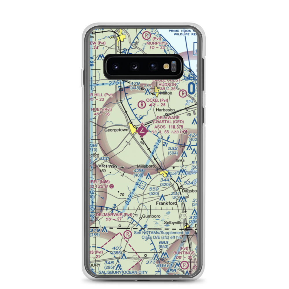 Josephs Airport (DE49) VFR Sectional Samsung Case Samsung Galaxy S10 model shown