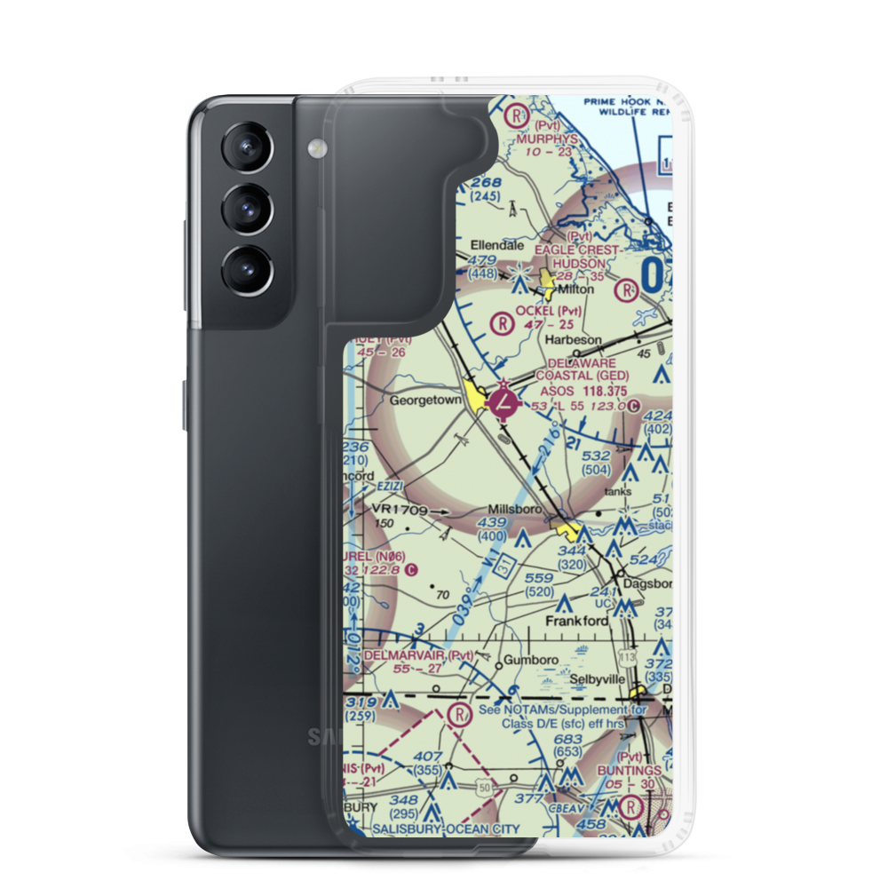 Josephs Airport (DE49) VFR Sectional Samsung Case Samsung Galaxy S21 model shown