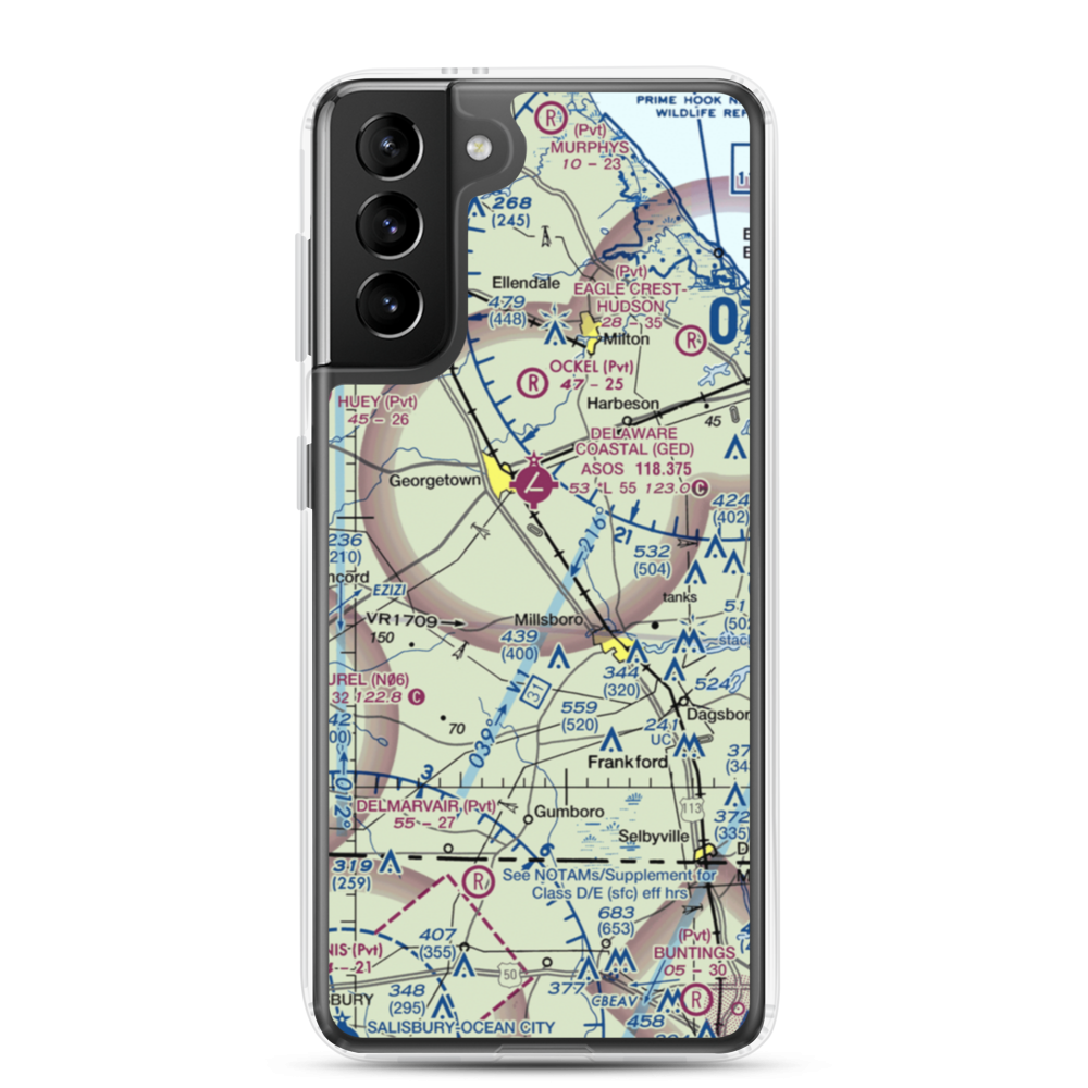 Josephs Airport (DE49) VFR Sectional Samsung Case Samsung Galaxy S21 Plus model shown