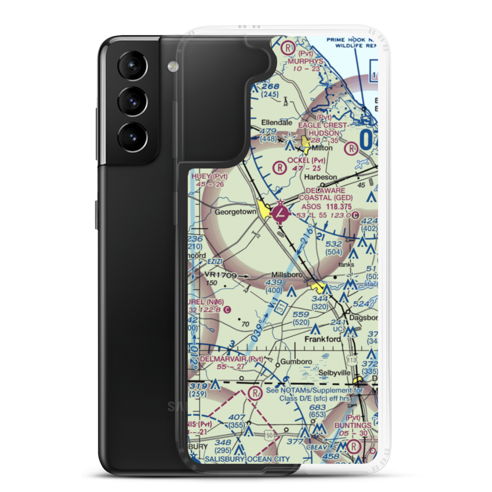 Josephs Airport (DE49) VFR Sectional Samsung Case Samsung Galaxy S21 Plus model shown