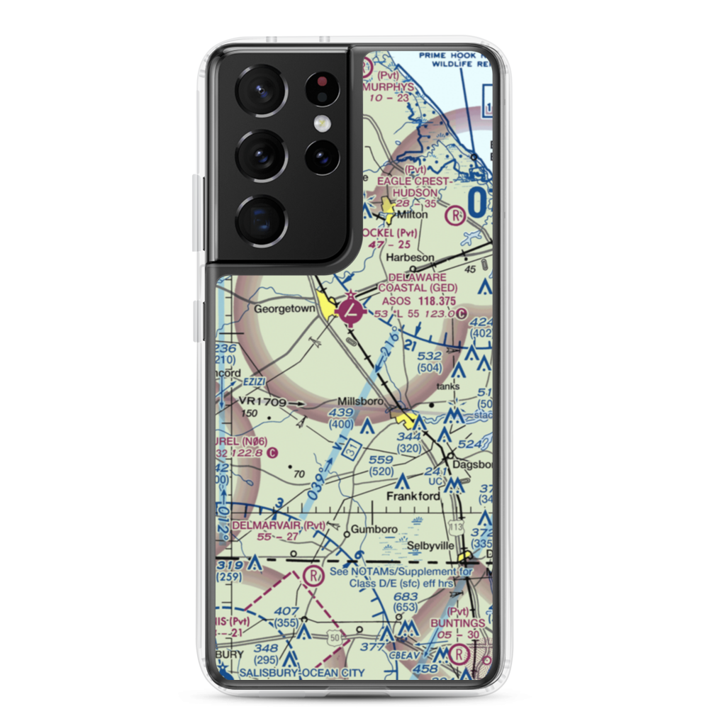 Josephs Airport (DE49) VFR Sectional Samsung Case Samsung Galaxy S21 Ultra model shown
