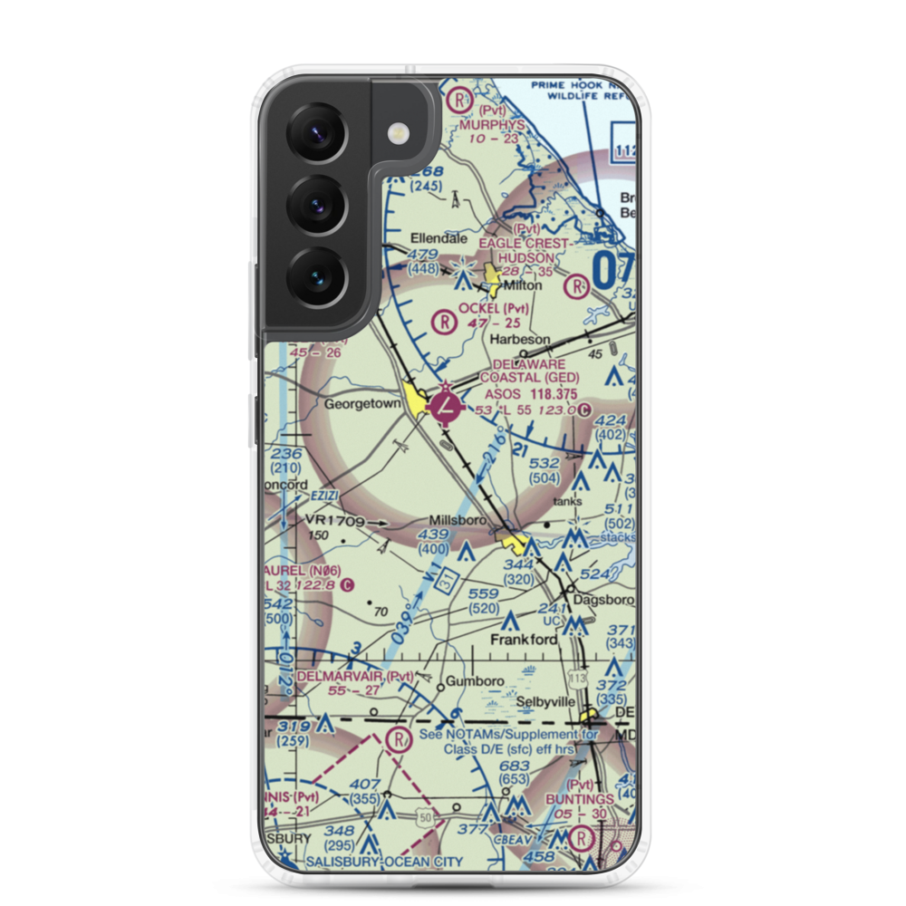 Josephs Airport (DE49) VFR Sectional Samsung Case Samsung Galaxy S22 Plus model shown