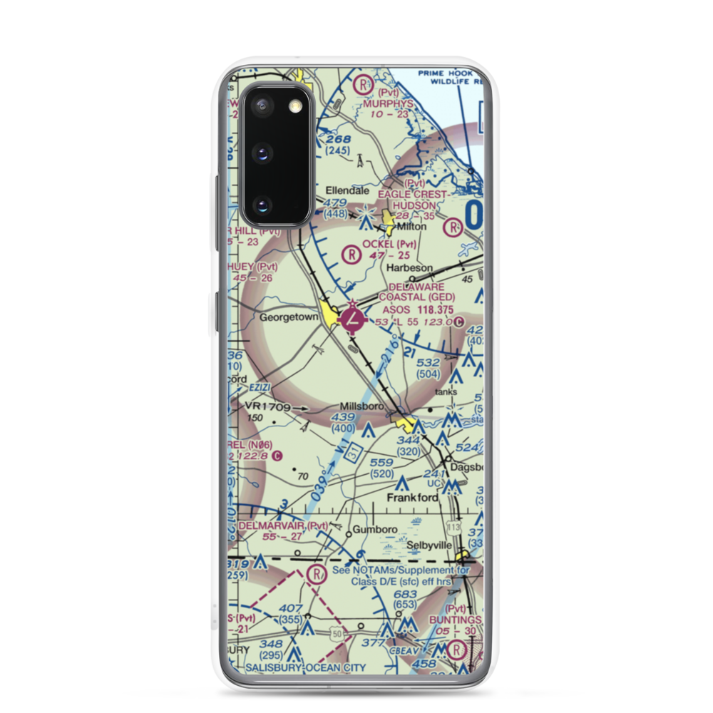 Josephs Airport (DE49) VFR Sectional Samsung Case Samsung Galaxy S20 model shown