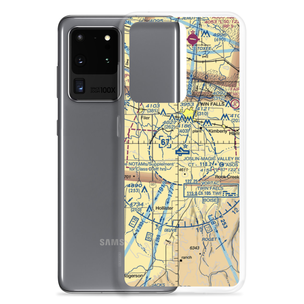 Joslin Field Magic Valley Regional Airport (TWF) VFR Sectional Samsung Case Samsung Galaxy S20 Ultra model shown