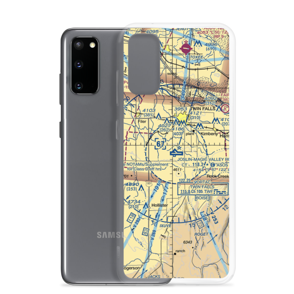 Joslin Field Magic Valley Regional Airport (TWF) VFR Sectional Samsung Case Samsung Galaxy S20 model shown