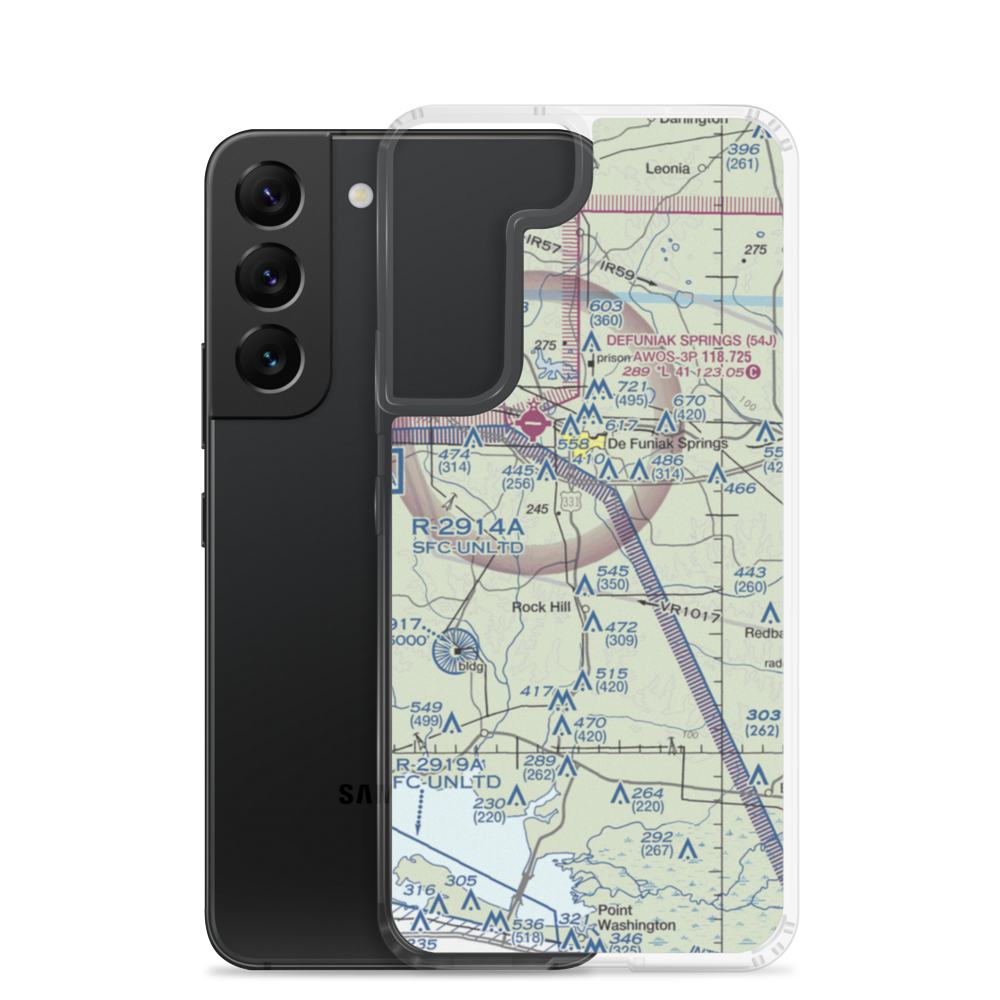 Joy Farms Airport (0FD9) VFR Sectional Samsung Case Samsung Galaxy S22 model shown