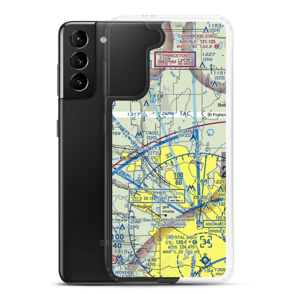 Joyner Airport (US-0052) VFR Sectional Samsung Case Samsung Galaxy S21 Plus model shown