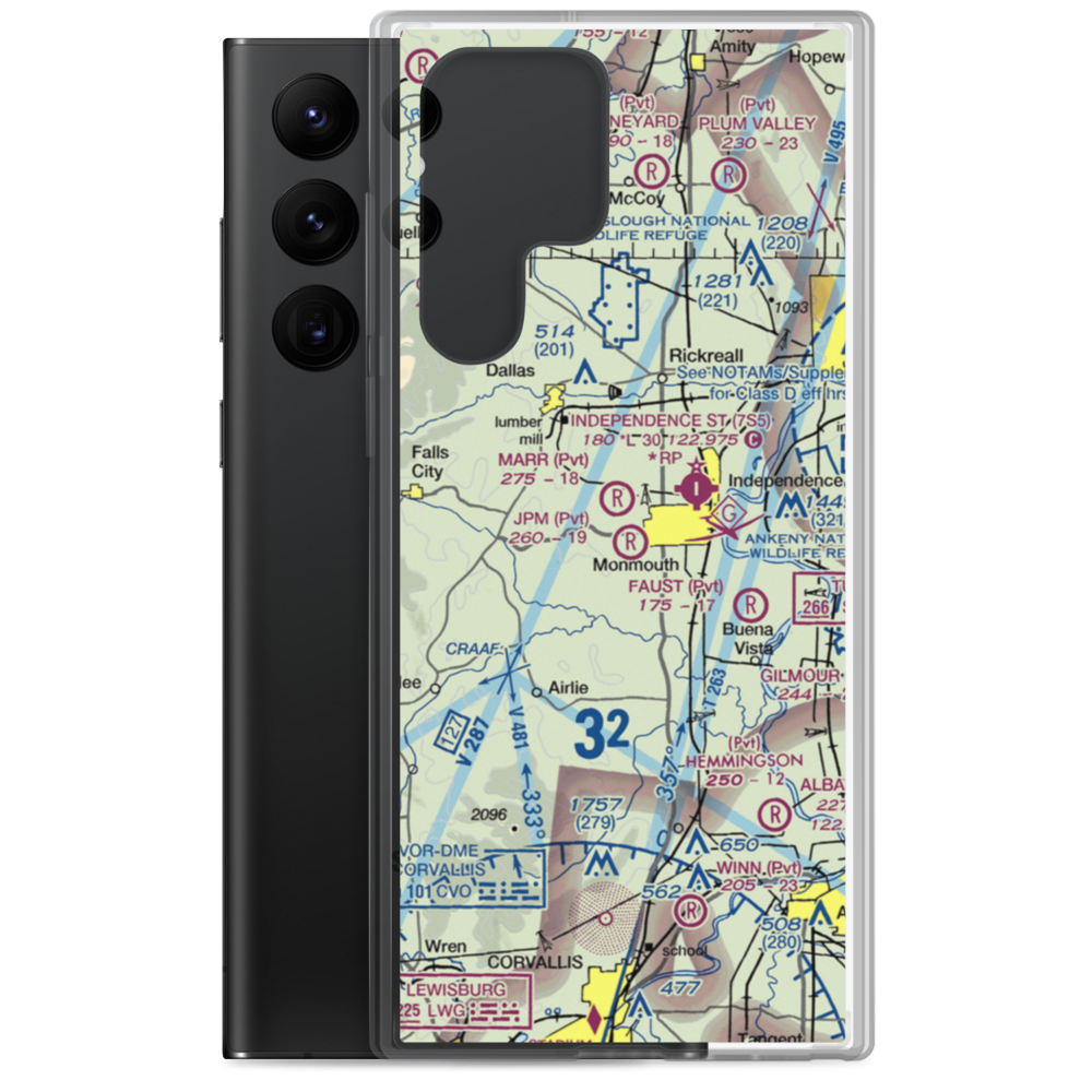 Jpm Airport (OG52) VFR Sectional Samsung Case Samsung Galaxy S22 Ultra model shown
