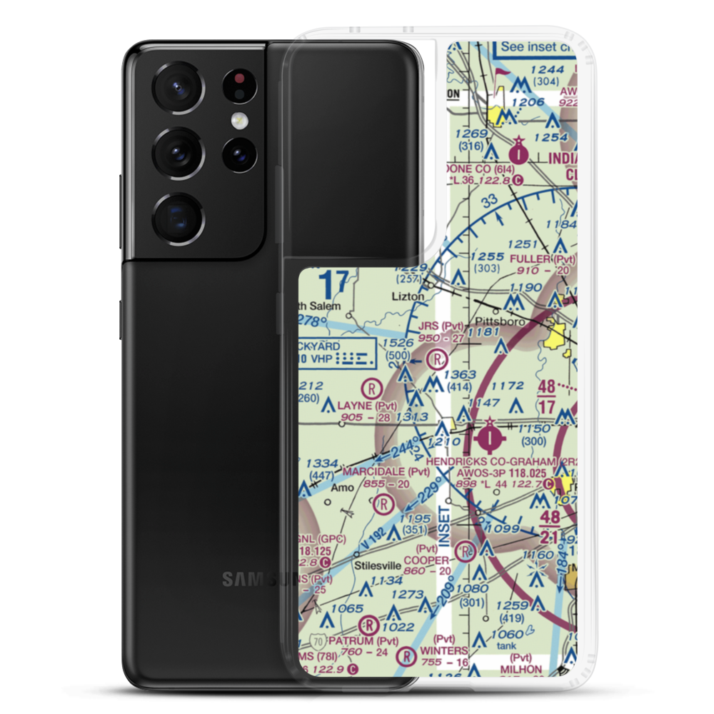 Jr's Airport (11IN) VFR Sectional Samsung Case Samsung Galaxy S21 Ultra model shown