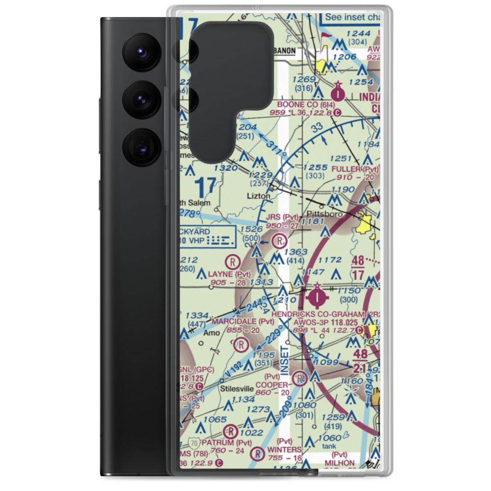 Jr's Airport (11IN) VFR Sectional Samsung Case Samsung Galaxy S22 Ultra model shown