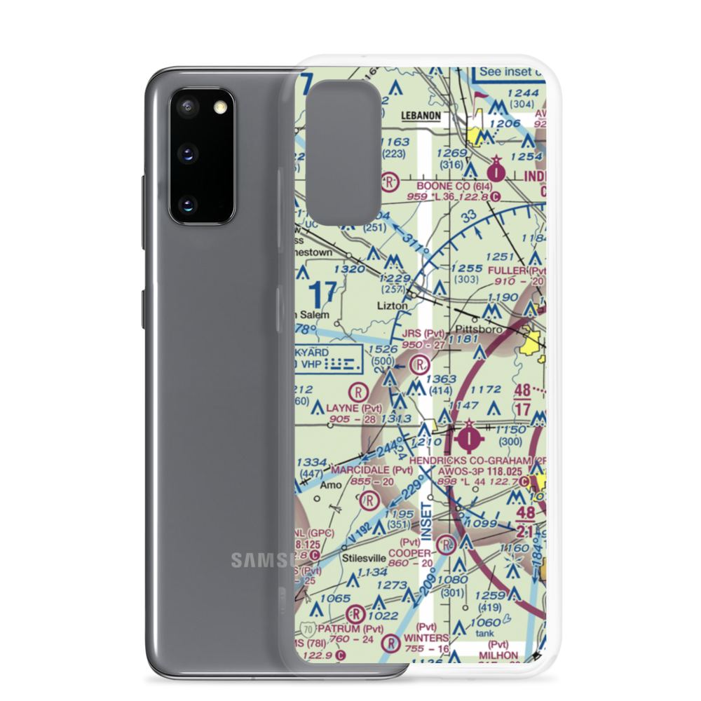 Jr's Airport (11IN) VFR Sectional Samsung Case Samsung Galaxy S20 model shown