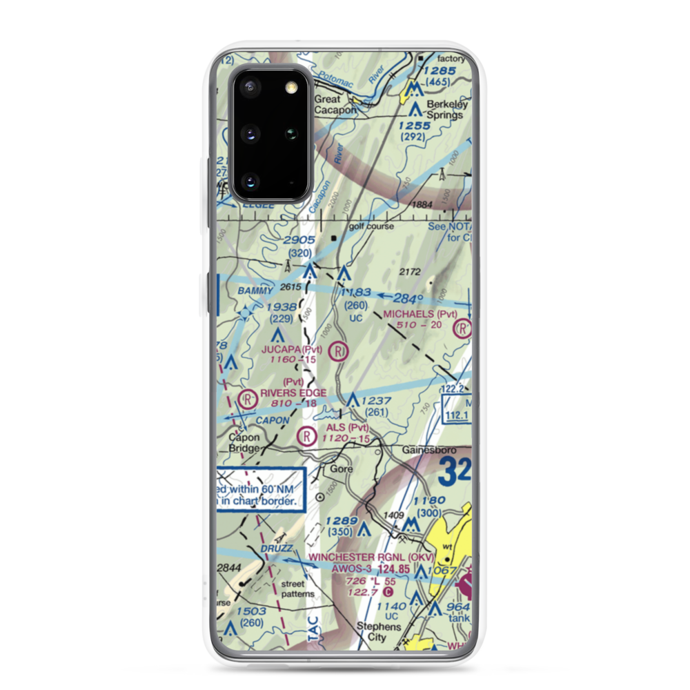 Jucapa Farms Airport (9VG9) VFR Sectional Samsung Case Samsung Galaxy S20 Plus model shown