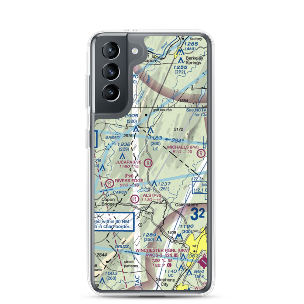 Jucapa Farms Airport (9VG9) VFR Sectional Samsung Case Samsung Galaxy S21 model shown
