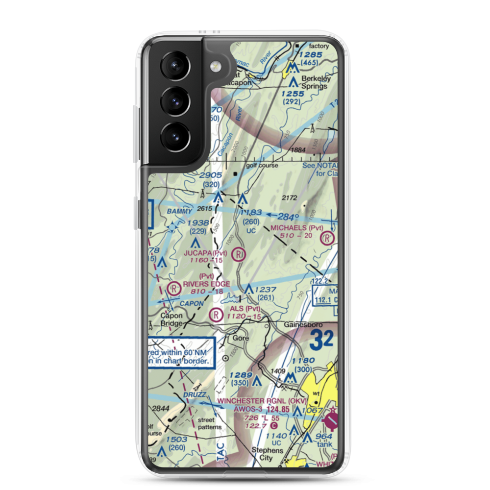 Jucapa Farms Airport (9VG9) VFR Sectional Samsung Case Samsung Galaxy S21 Plus model shown