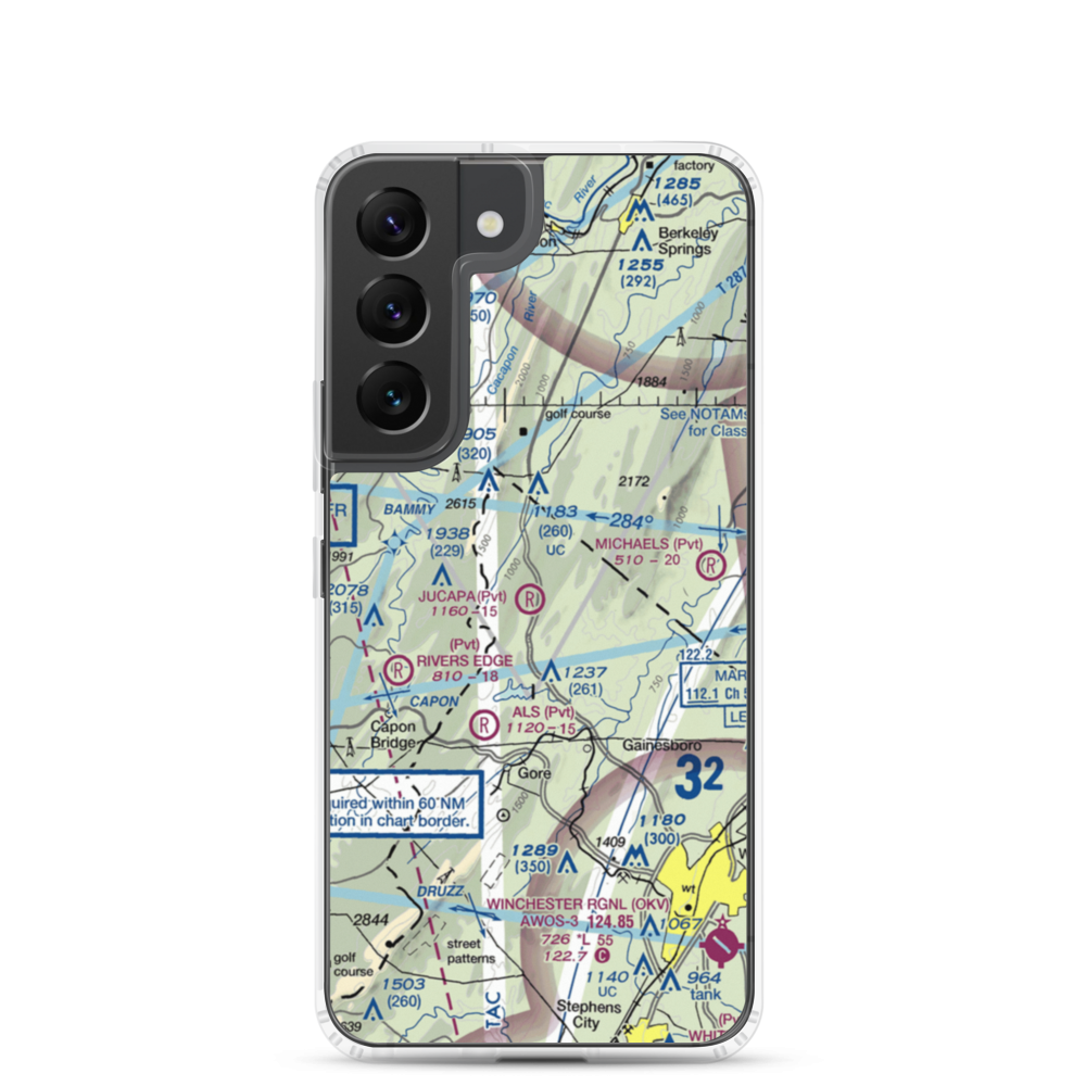 Jucapa Farms Airport (9VG9) VFR Sectional Samsung Case Samsung Galaxy S22 model shown