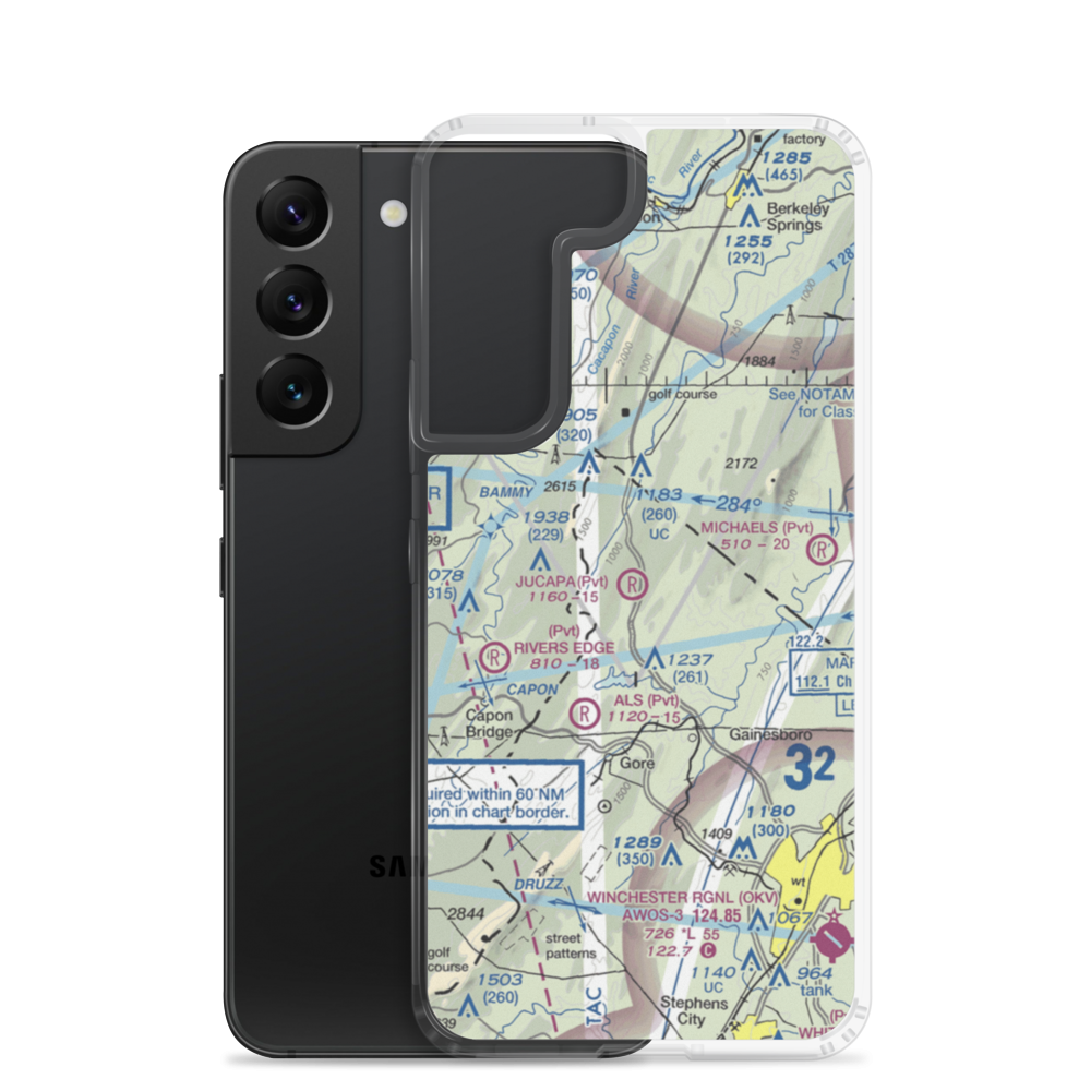 Jucapa Farms Airport (9VG9) VFR Sectional Samsung Case Samsung Galaxy S22 model shown