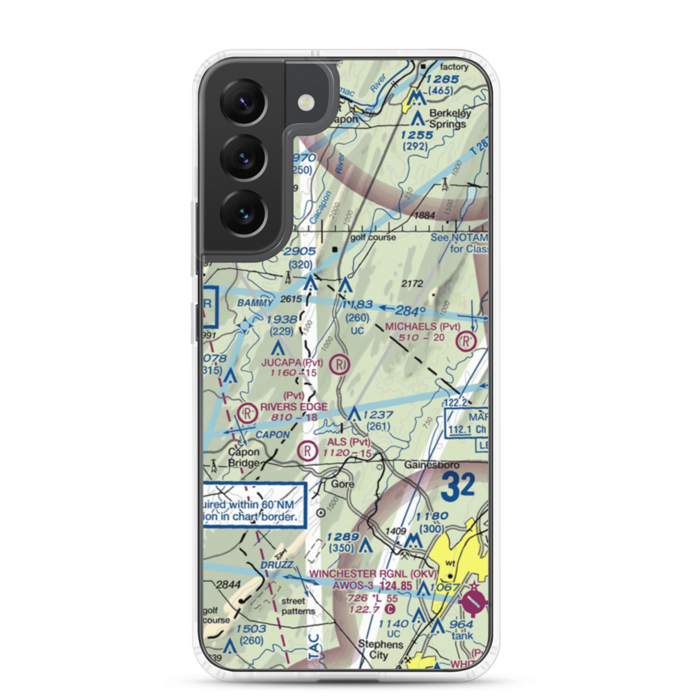 Jucapa Farms Airport (9VG9) VFR Sectional Samsung Case Samsung Galaxy S22 Plus model shown