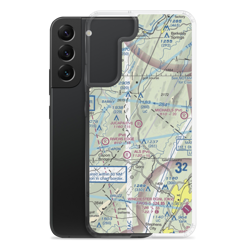 Jucapa Farms Airport (9VG9) VFR Sectional Samsung Case Samsung Galaxy S22 Plus model shown
