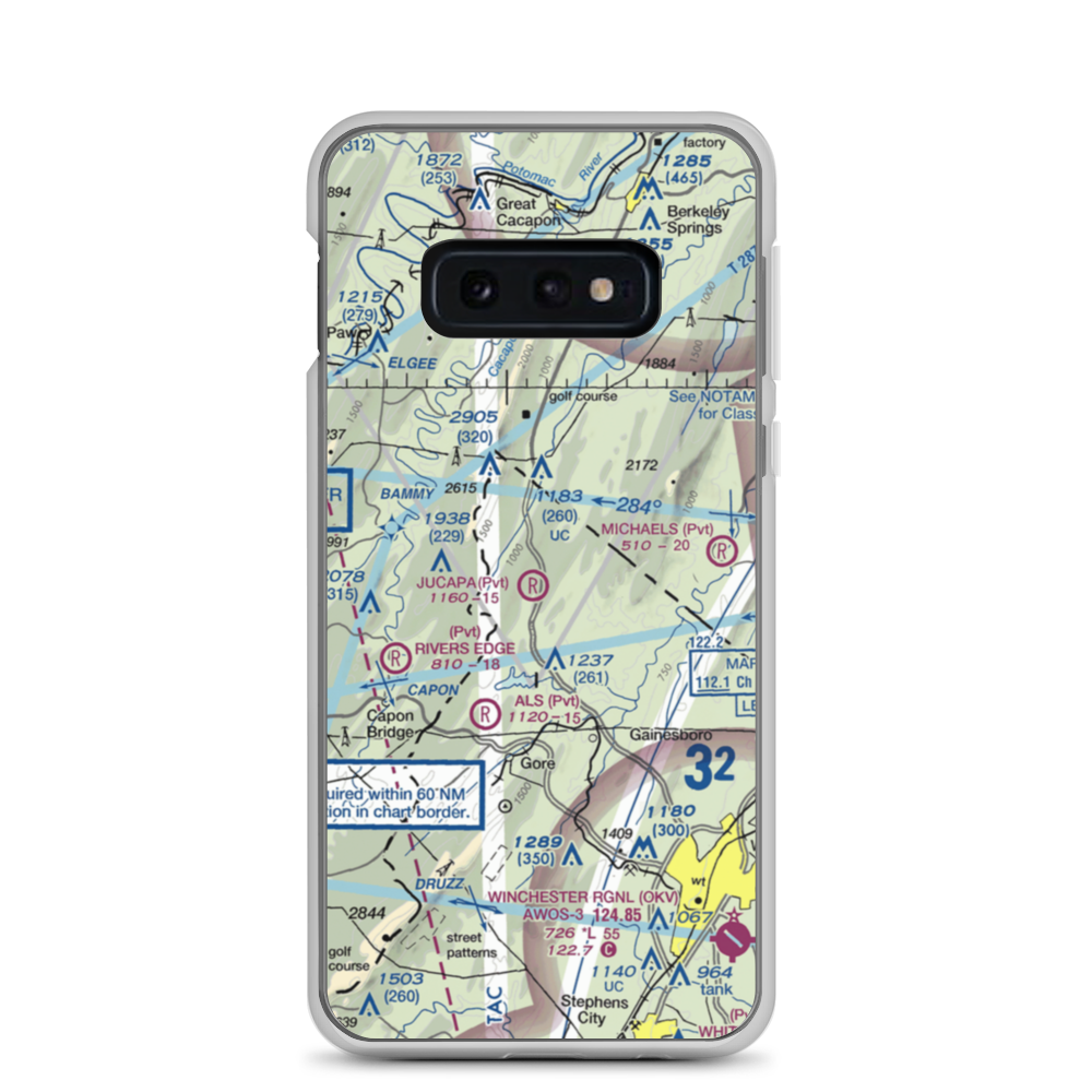 Jucapa Farms Airport (9VG9) VFR Sectional Samsung Case Samsung Galaxy S10e model shown