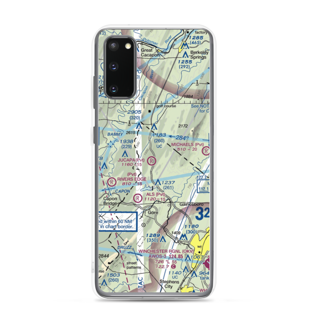 Jucapa Farms Airport (9VG9) VFR Sectional Samsung Case Samsung Galaxy S20 model shown
