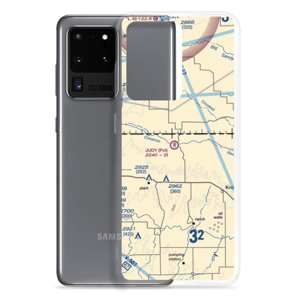 Judy Ranch Airport (OK39) VFR Sectional Samsung Case Samsung Galaxy S20 Ultra model shown