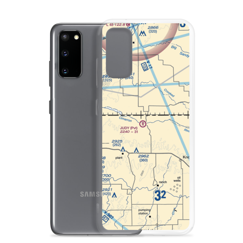 Judy Ranch Airport (OK39) VFR Sectional Samsung Case Samsung Galaxy S20 model shown
