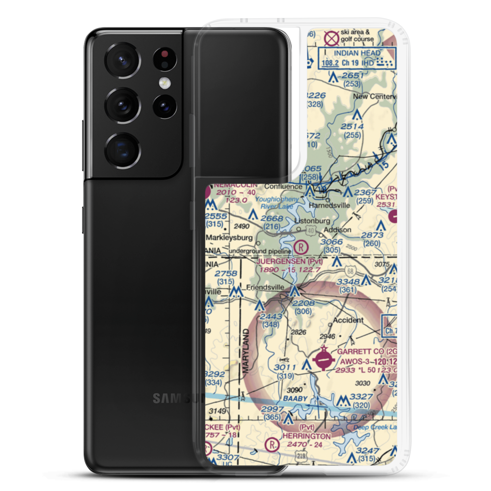 Juergensen Airpark and Maritime Facility Airport (PS27) VFR Sectional Samsung Case Samsung Galaxy S21 Ultra model shown