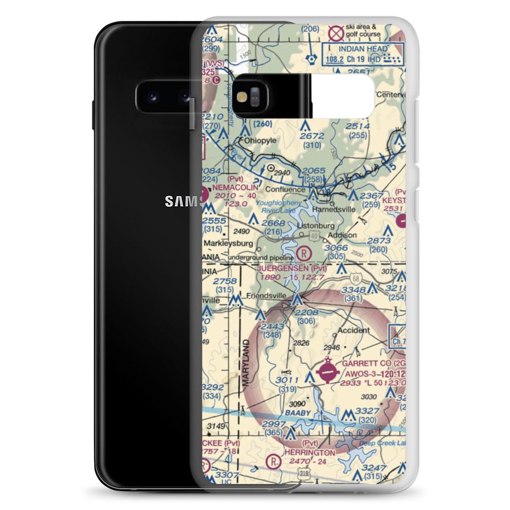 Juergensen Airpark and Maritime Facility Airport (PS27) VFR Sectional Samsung Case Samsung Galaxy S10+ model shown