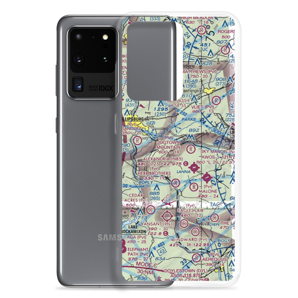 Jugtown Mountain Airport (2NJ1) VFR Sectional Samsung Case Samsung Galaxy S20 Ultra model shown