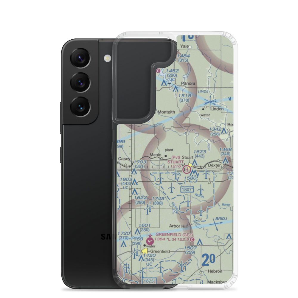 Jukam's Landing Airport (IA00) VFR Sectional Samsung Case Samsung Galaxy S22 model shown