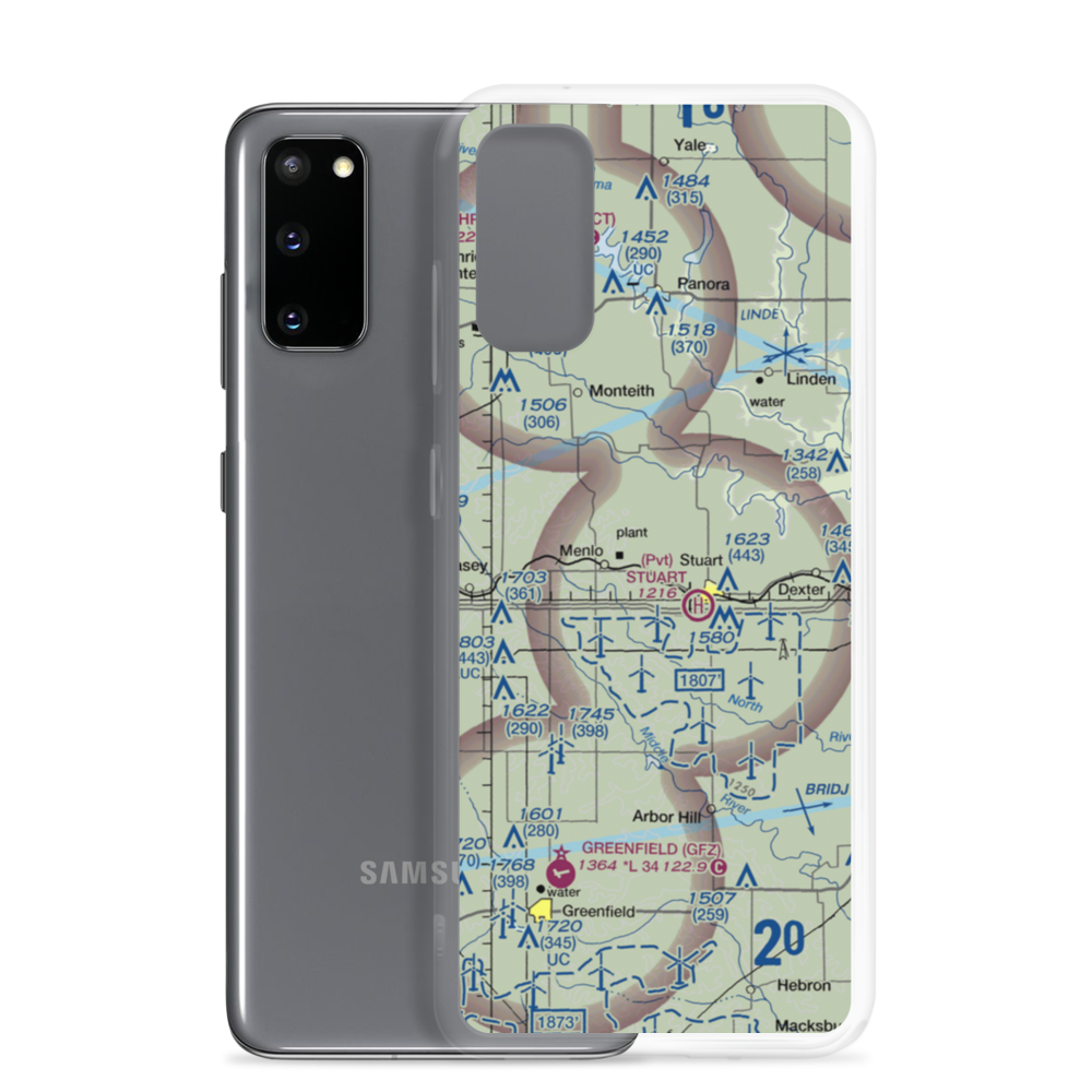 Jukam's Landing Airport (IA00) VFR Sectional Samsung Case Samsung Galaxy S20 model shown