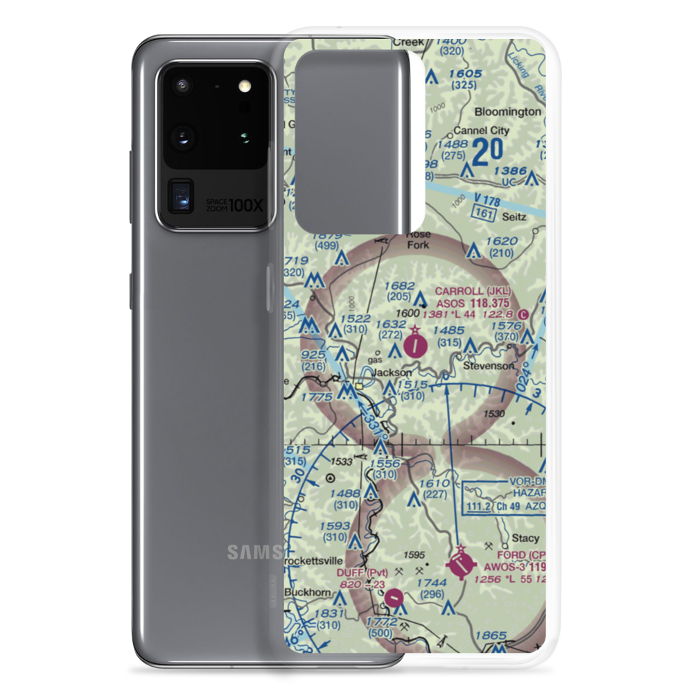 Julian Carroll Airport (JKL) VFR Sectional Samsung Case Samsung Galaxy S20 Ultra model shown