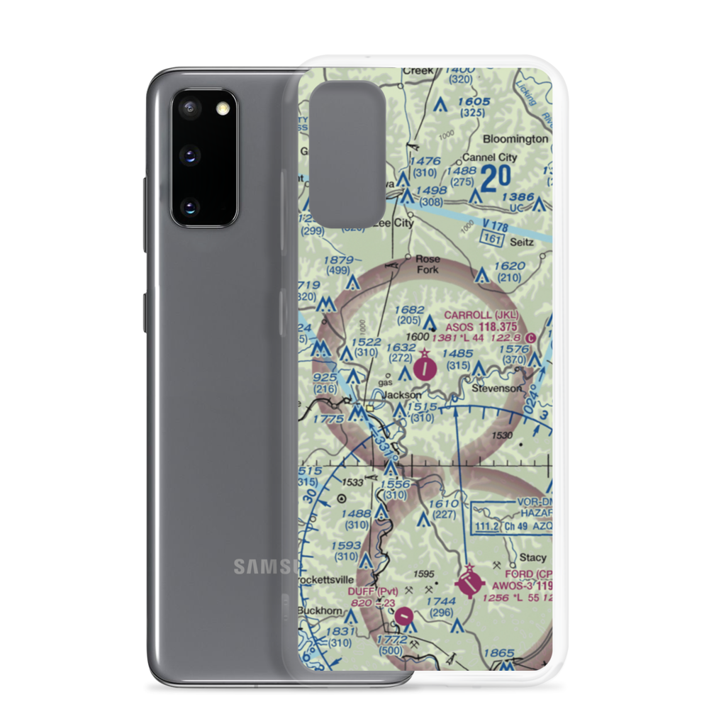 Julian Carroll Airport (JKL) VFR Sectional Samsung Case Samsung Galaxy S20 model shown