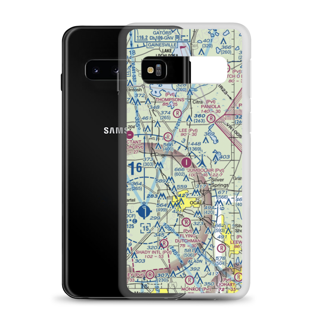 Jumbolair-Greystone Airport (17FL) VFR Sectional Samsung Case Samsung Galaxy S10 model shown