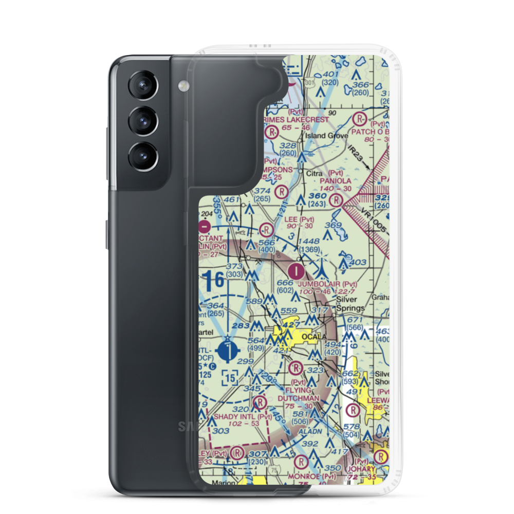 Jumbolair-Greystone Airport (17FL) VFR Sectional Samsung Case Samsung Galaxy S21 model shown