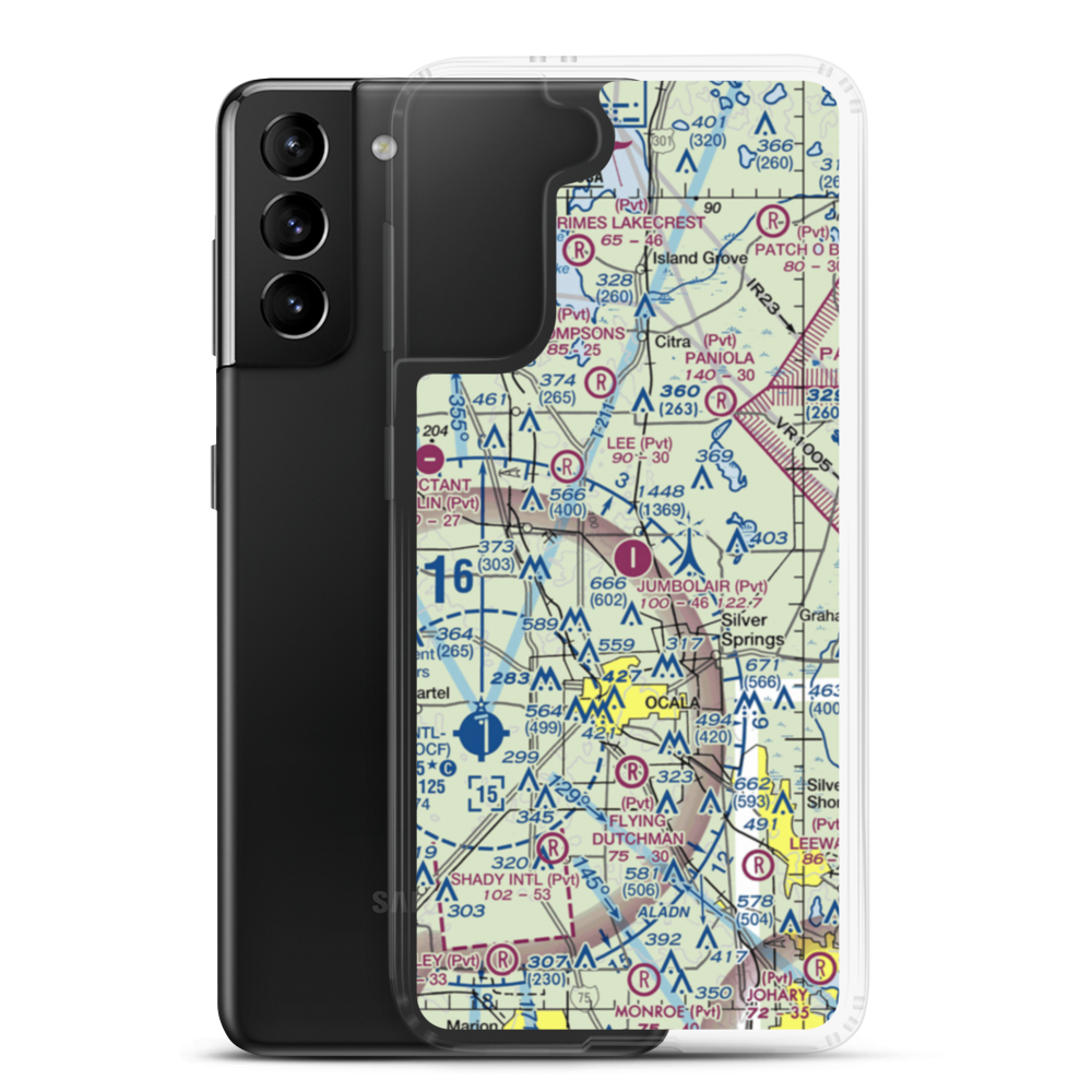 Jumbolair-Greystone Airport (17FL) VFR Sectional Samsung Case Samsung Galaxy S21 Plus model shown