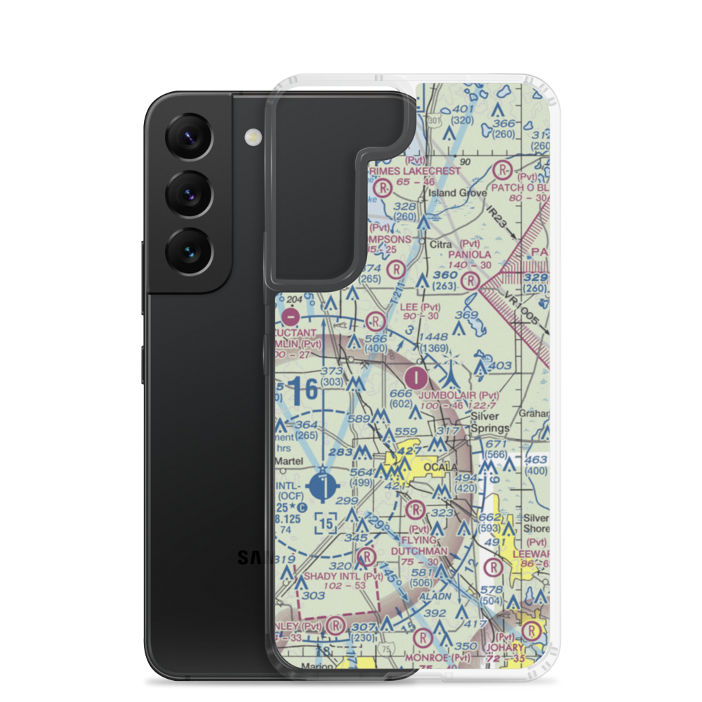 Jumbolair-Greystone Airport (17FL) VFR Sectional Samsung Case Samsung Galaxy S22 model shown