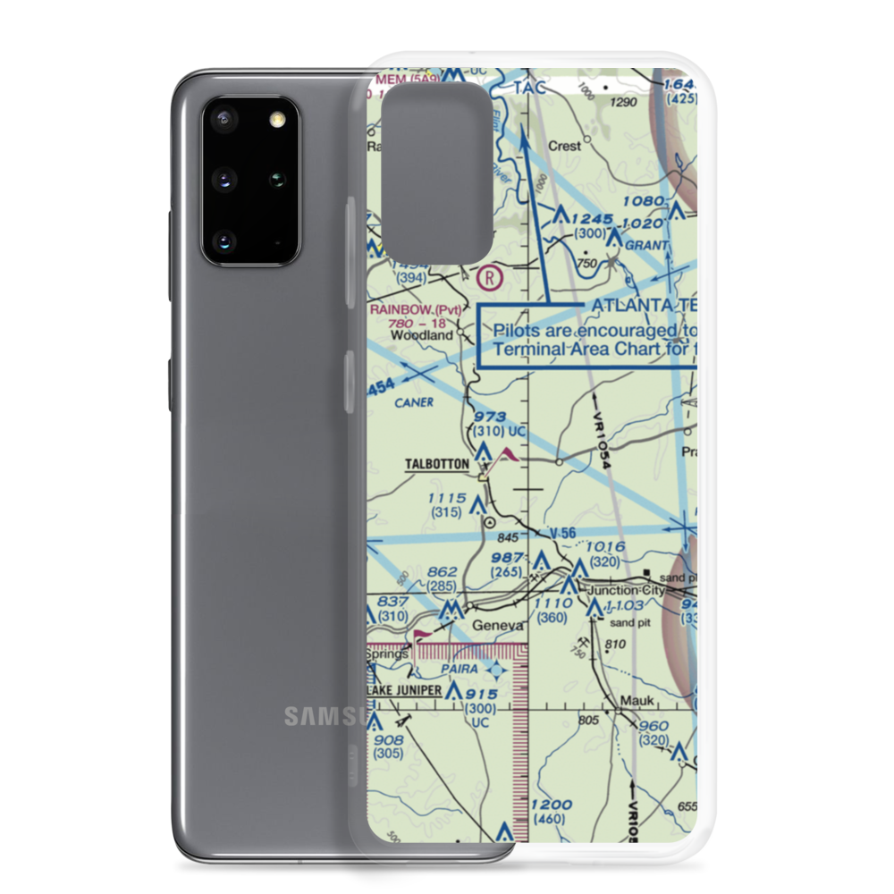 Jumpin J Airport (GA08) VFR Sectional Samsung Case Samsung Galaxy S20 Plus model shown