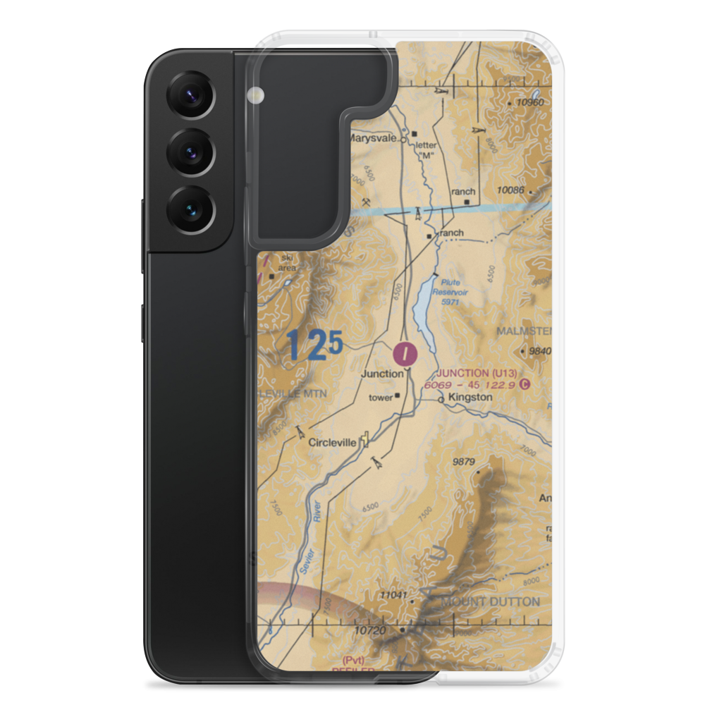Junction Airport (U13) VFR Sectional Samsung Case Samsung Galaxy S22 Plus model shown