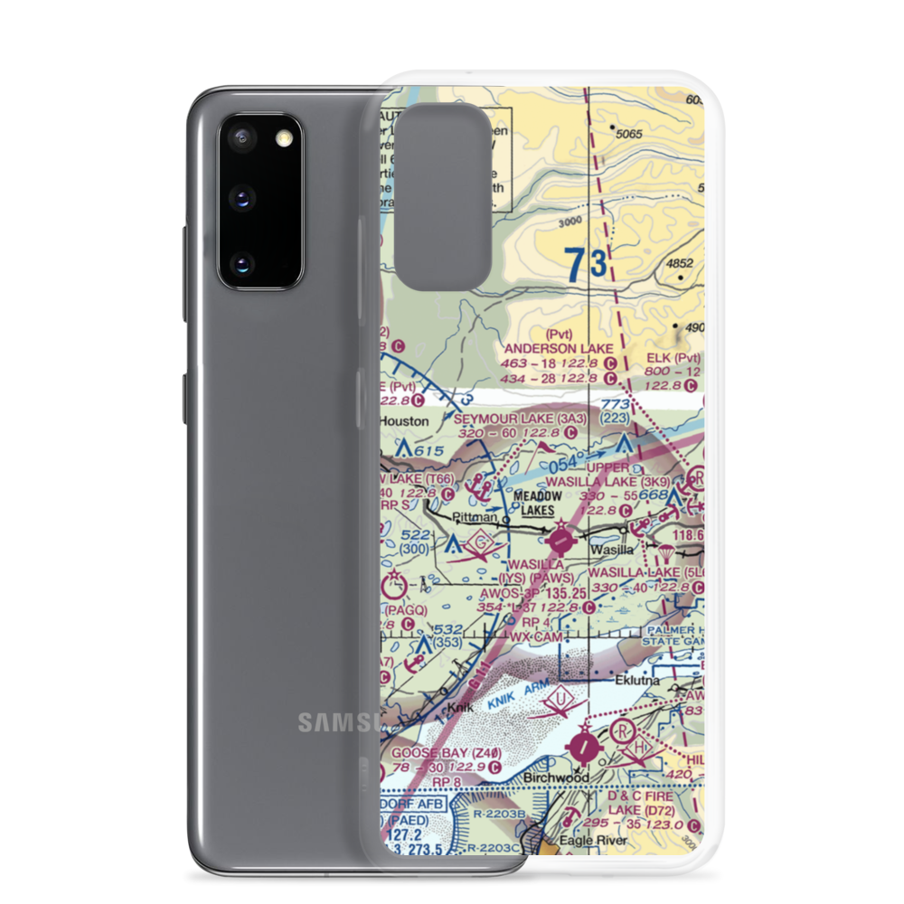 June Lake Airpark (06AK) VFR Sectional Samsung Case Samsung Galaxy S20 model shown