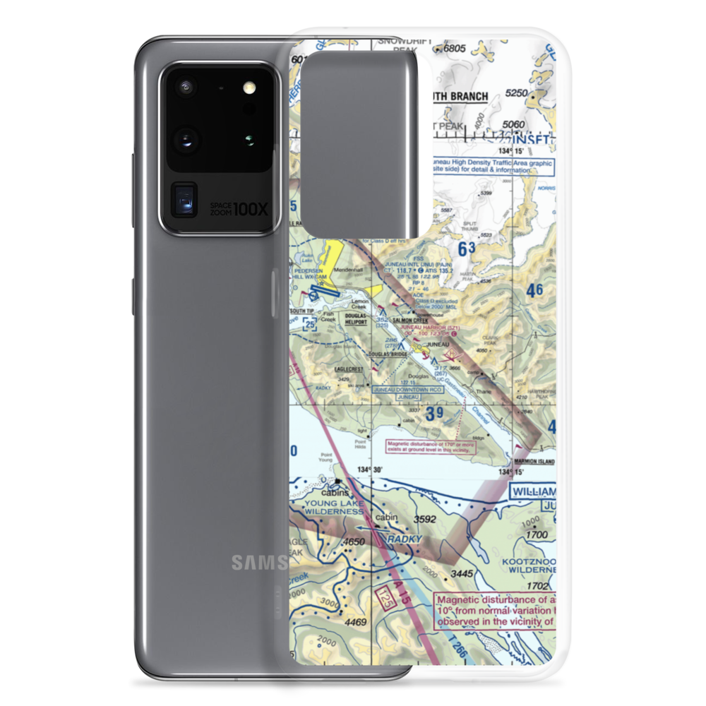 Juneau Harbor Seaplane Base (5Z1) VFR Sectional Samsung Case Samsung Galaxy S20 Ultra model shown