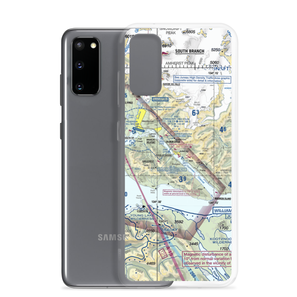 Juneau Harbor Seaplane Base (5Z1) VFR Sectional Samsung Case Samsung Galaxy S20 model shown